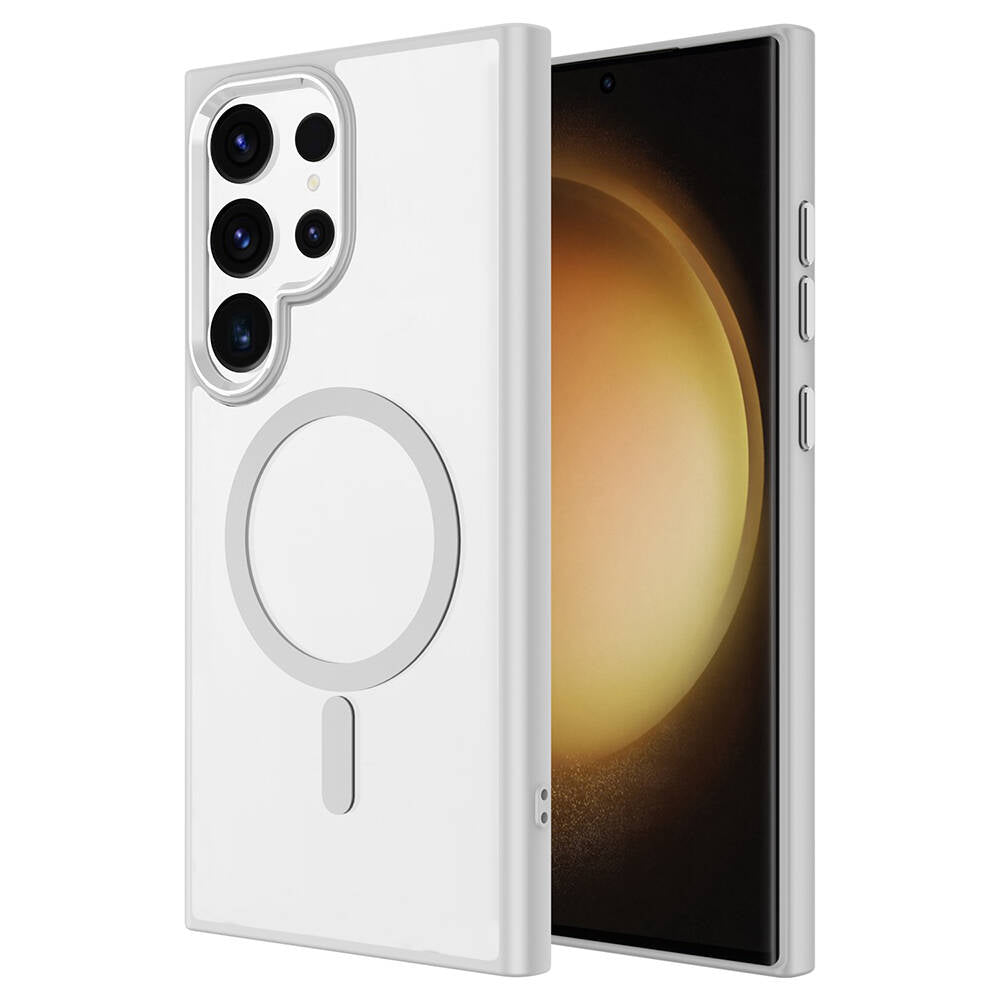 Cepax Chrome Magsafe Galaxy S24 Ultra Kablosuz Şarj Özellikli Silikon Telefon Kılıfı - 4
