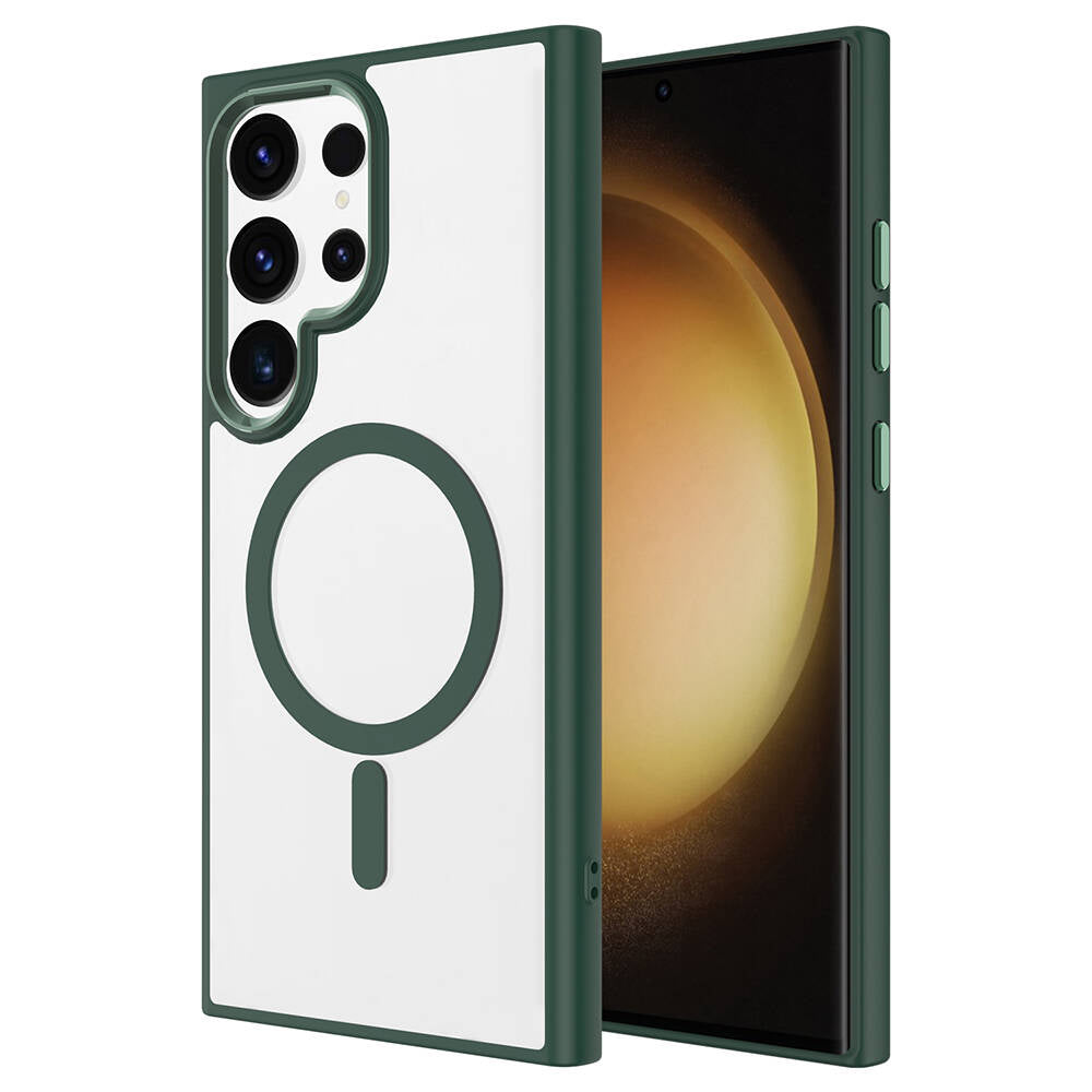 Cepax Chrome Magsafe Galaxy S24 Ultra Kablosuz Şarj Özellikli Silikon Telefon Kılıfı - 7