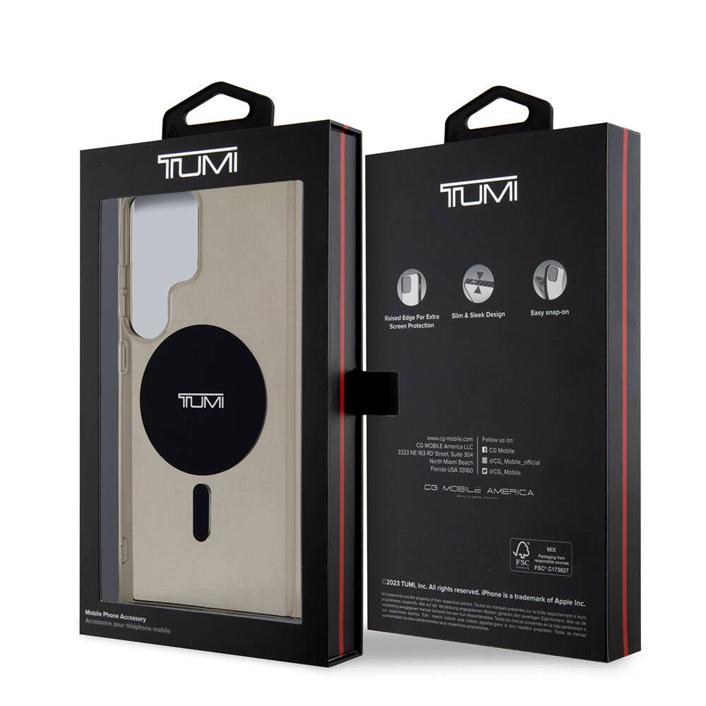 TUMI Galaxy S24 Ultra Orjinal Lisanslı M-safe Şarj Özellikli Airbag Köşeli Transparan Plain Kılıf