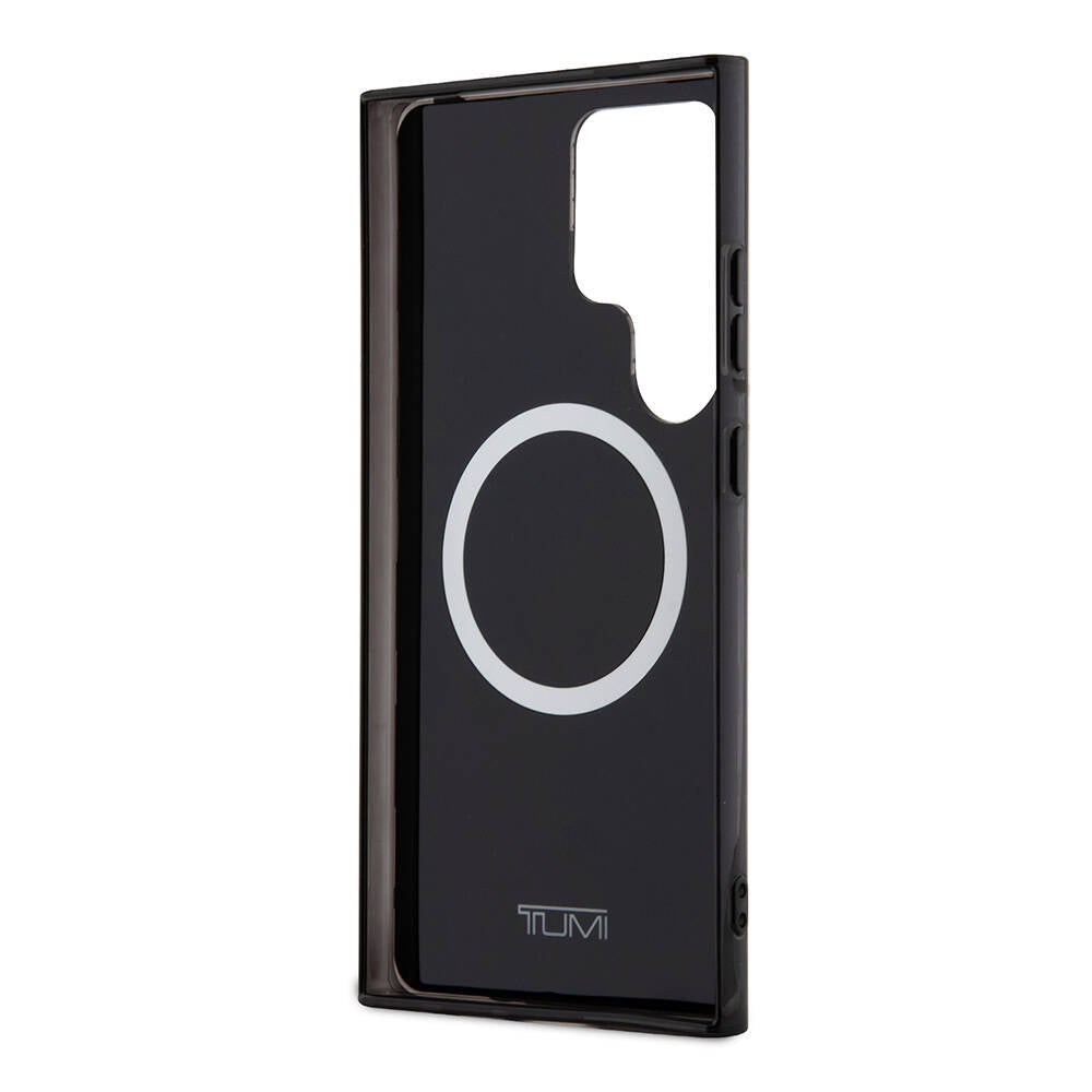TUMI Galaxy S24 Ultra Orjinal Lisanslı M-safe Şarj Özellikli Buzlanmış Saydam Ağ Kamuflajı Desenli Kılıf