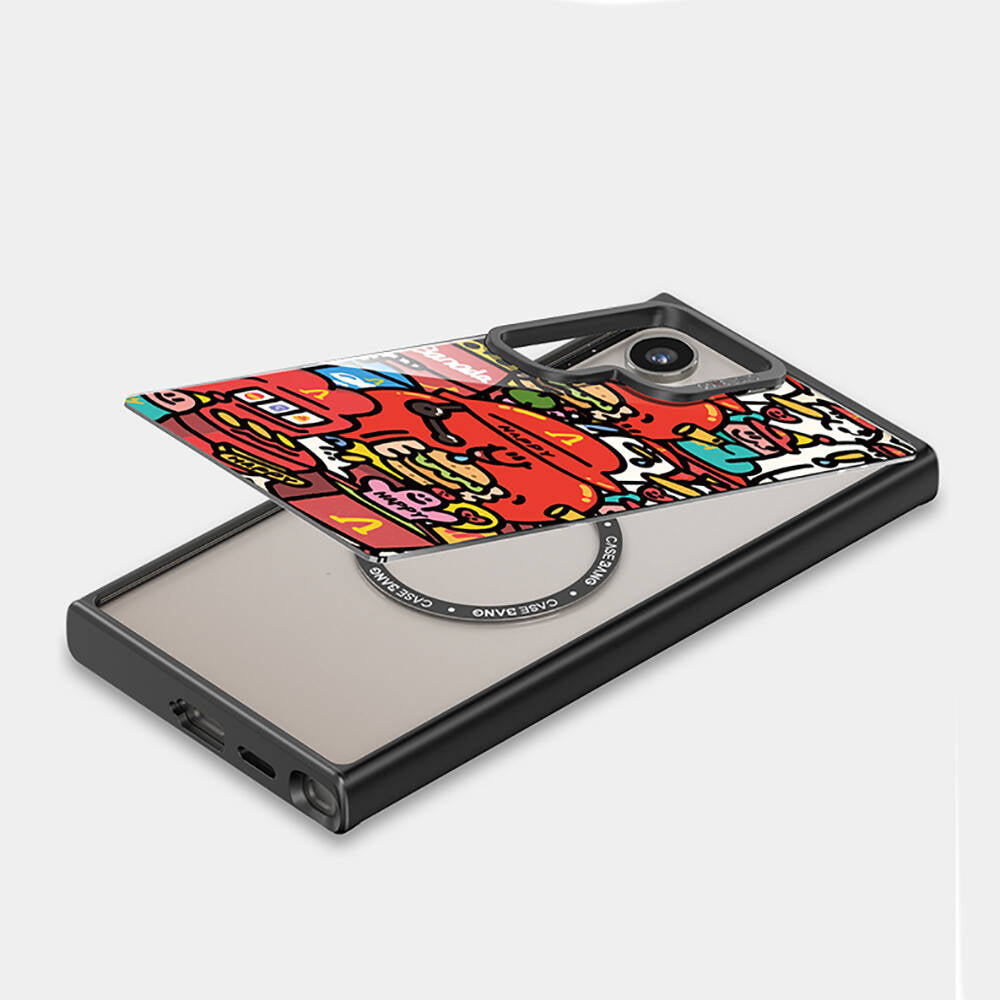 Casebang Ahhey Serisi Galaxy S24 Ultra M-safe Şarj Özellikli Arka Panel