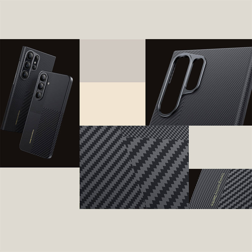 Benks Montage ArmorAir Galaxy S24 Ultra Magsafe Karbon Fiber Kevlar Kılıf