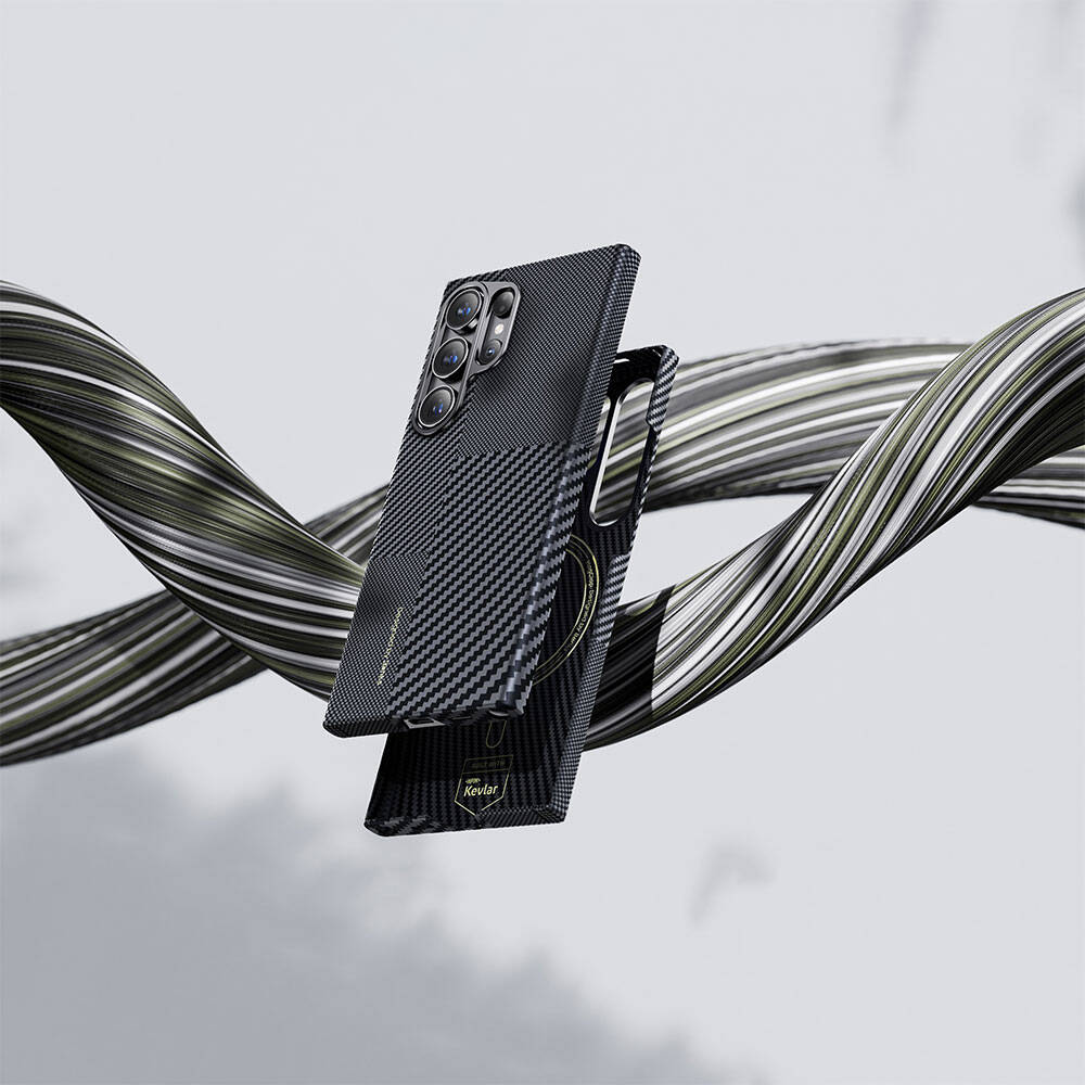 Benks Montage ArmorAir Galaxy S24 Ultra Magsafe Karbon Fiber Kevlar Kılıf