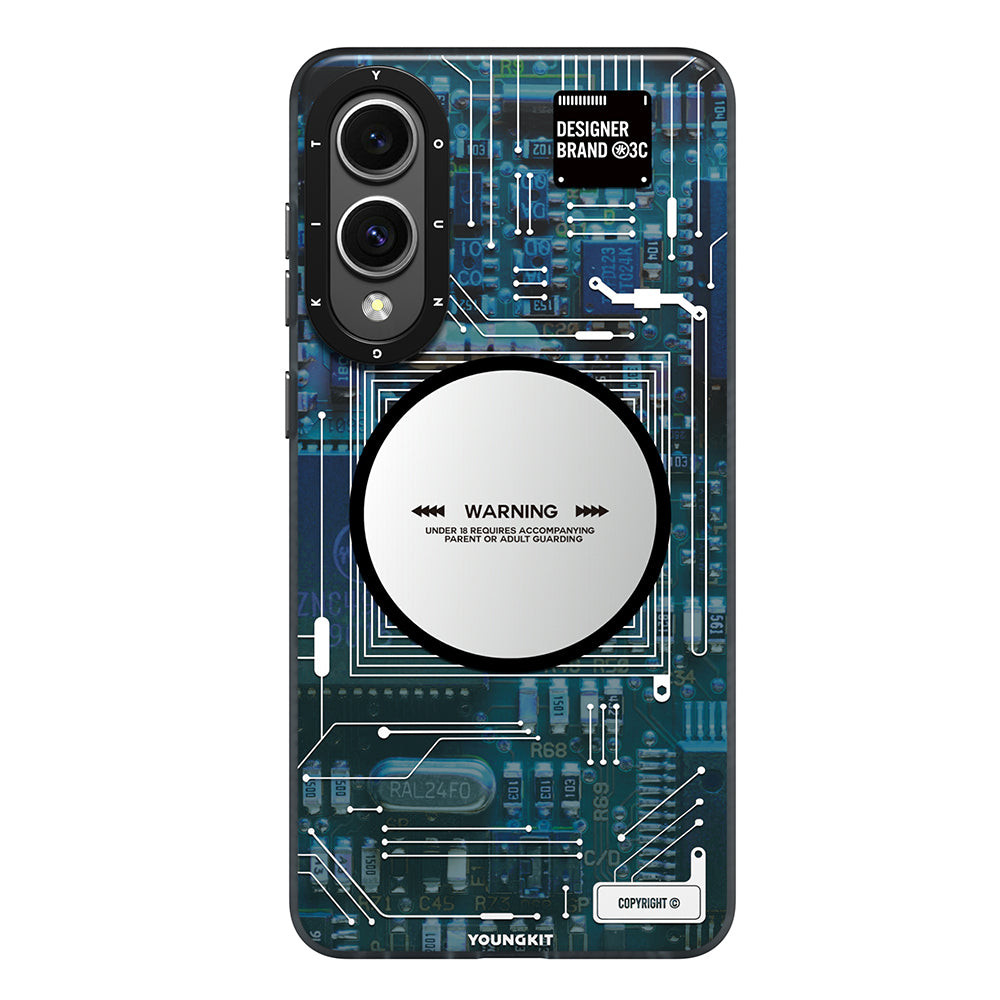 Youngkit Technology Serisi Galaxy S25 Edge Kılıf M-safe Telefon Kılıfı