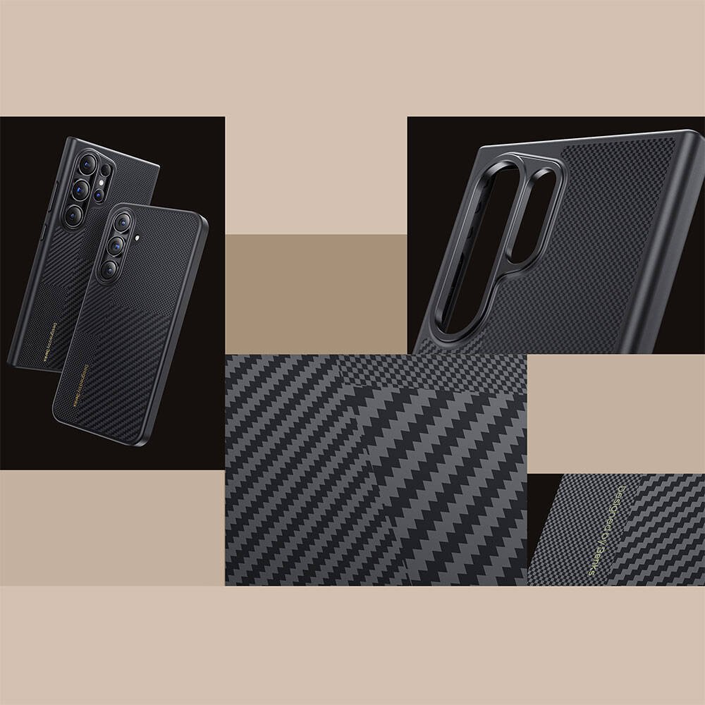 Benks Montage Hybrid ArmorPro Galaxy S25 Plus M-safe Karbon Fiber Kevlar Telefon Kılıfı