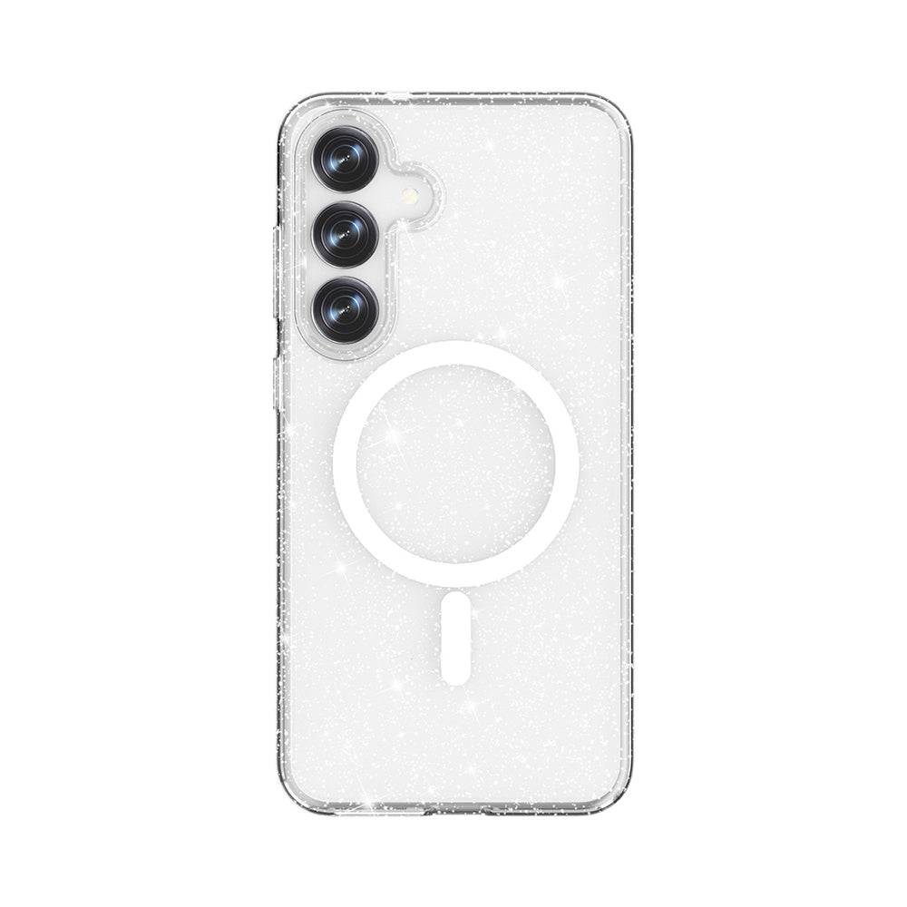 Cepax Allstar Galaxy S25 Plus Magsafe Parlayan Simli Saydam Renkli Telefon Kılıfı-8