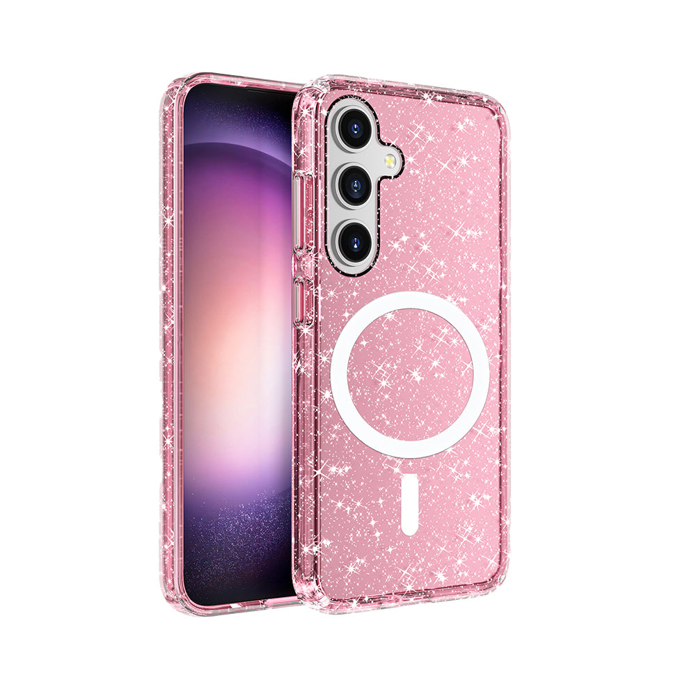 Cepax Allstar Galaxy S25 Plus Magsafe Parlayan Simli Saydam Renkli Telefon Kılıfı-2