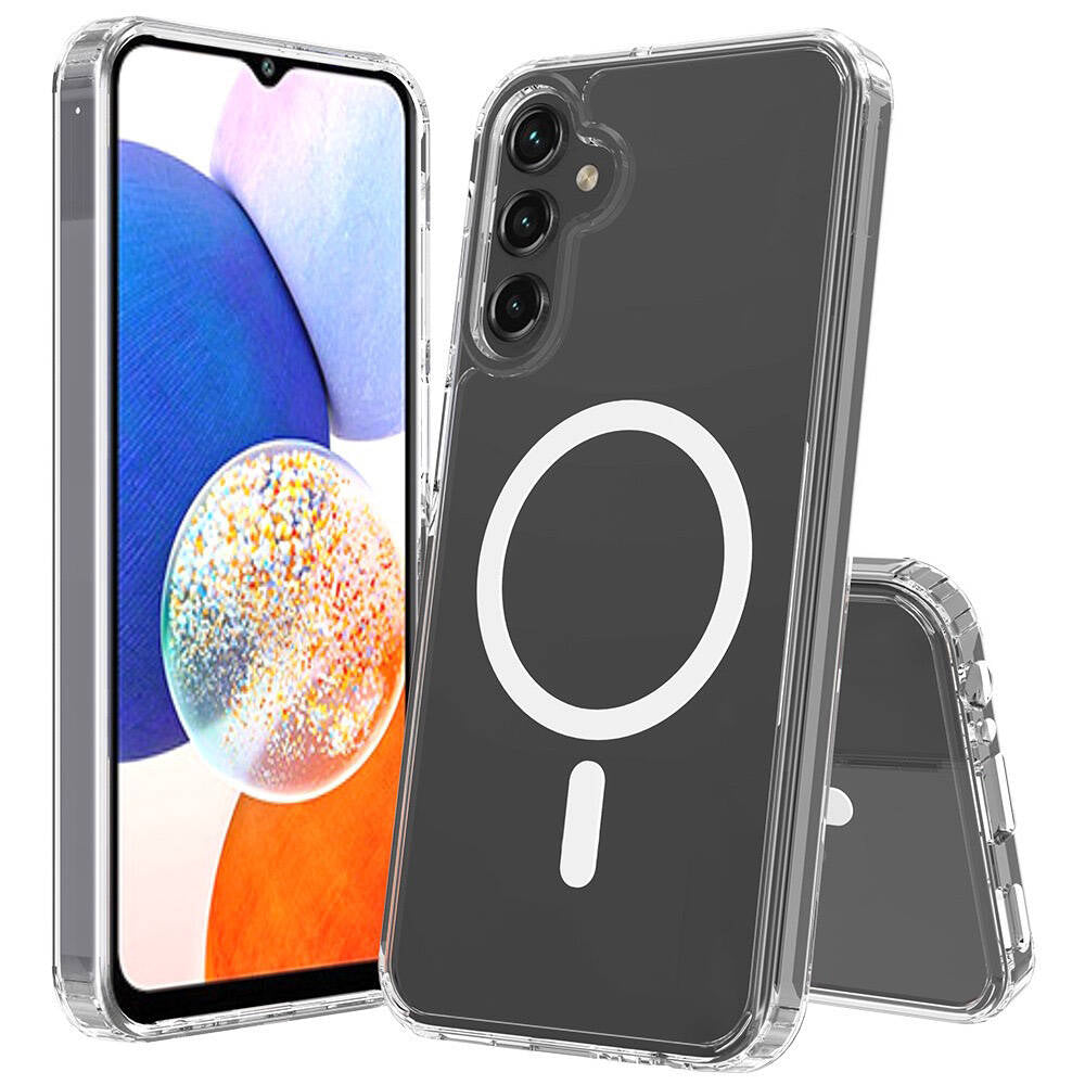 Cepax Embos Galaxy S25 Plus Magsafe Şeffaf Sert PC Telefon Kılıfı-2