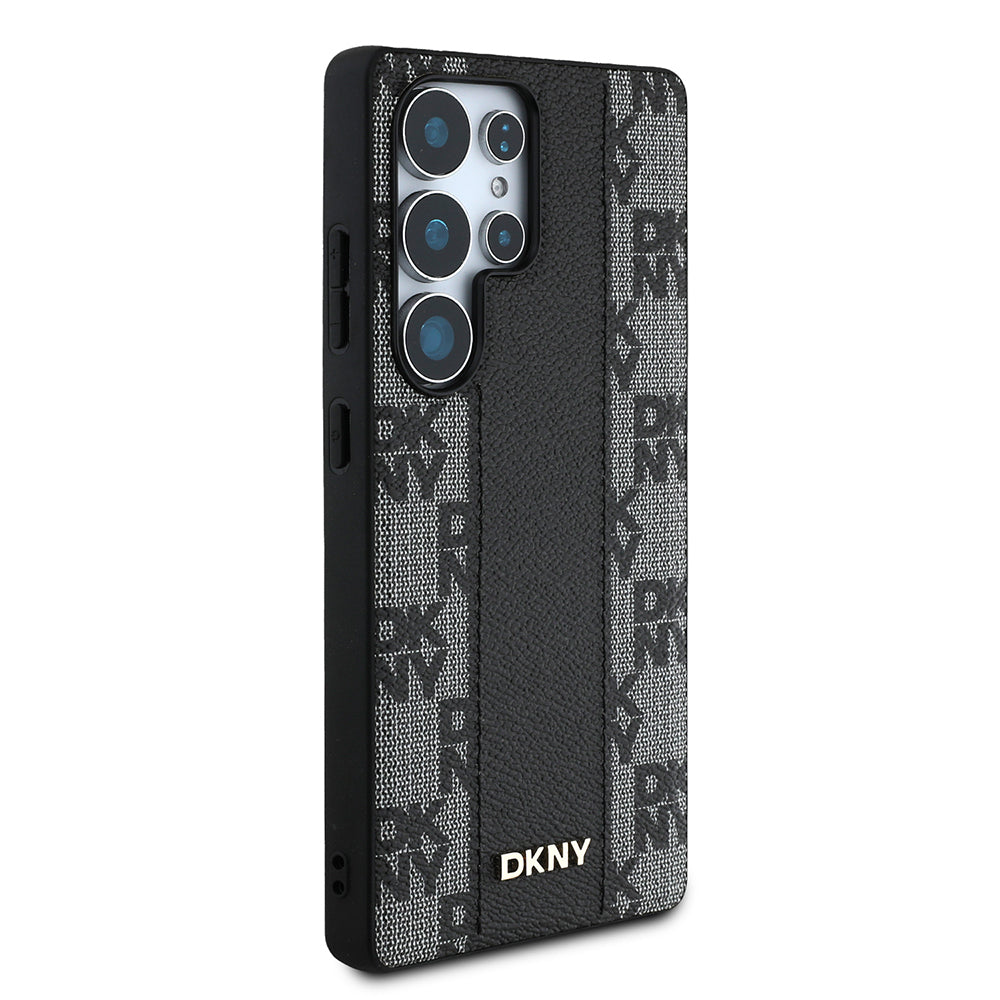 DKNY Galaxy S25 Ultra Orjinal Lisanslı Magsafe 3D Yazılı Checkered Pattern Kılıf
