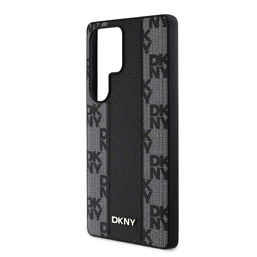 DKNY Galaxy S25 Ultra Orjinal Lisanslı Magsafe 3D Yazılı Checkered Pattern Kılıf
