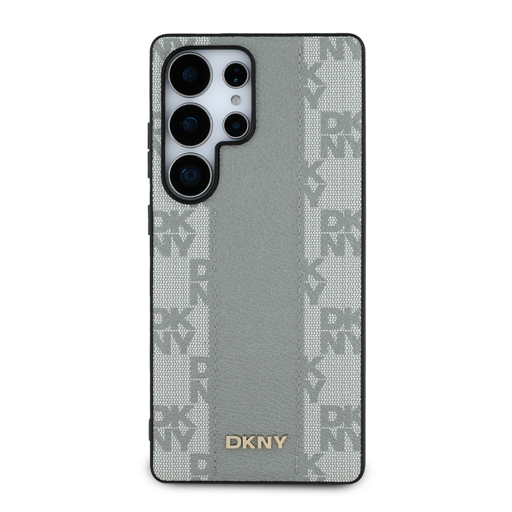 DKNY Galaxy S25 Ultra Orjinal Lisanslı Magsafe 3D Yazılı Checkered Pattern Kılıf