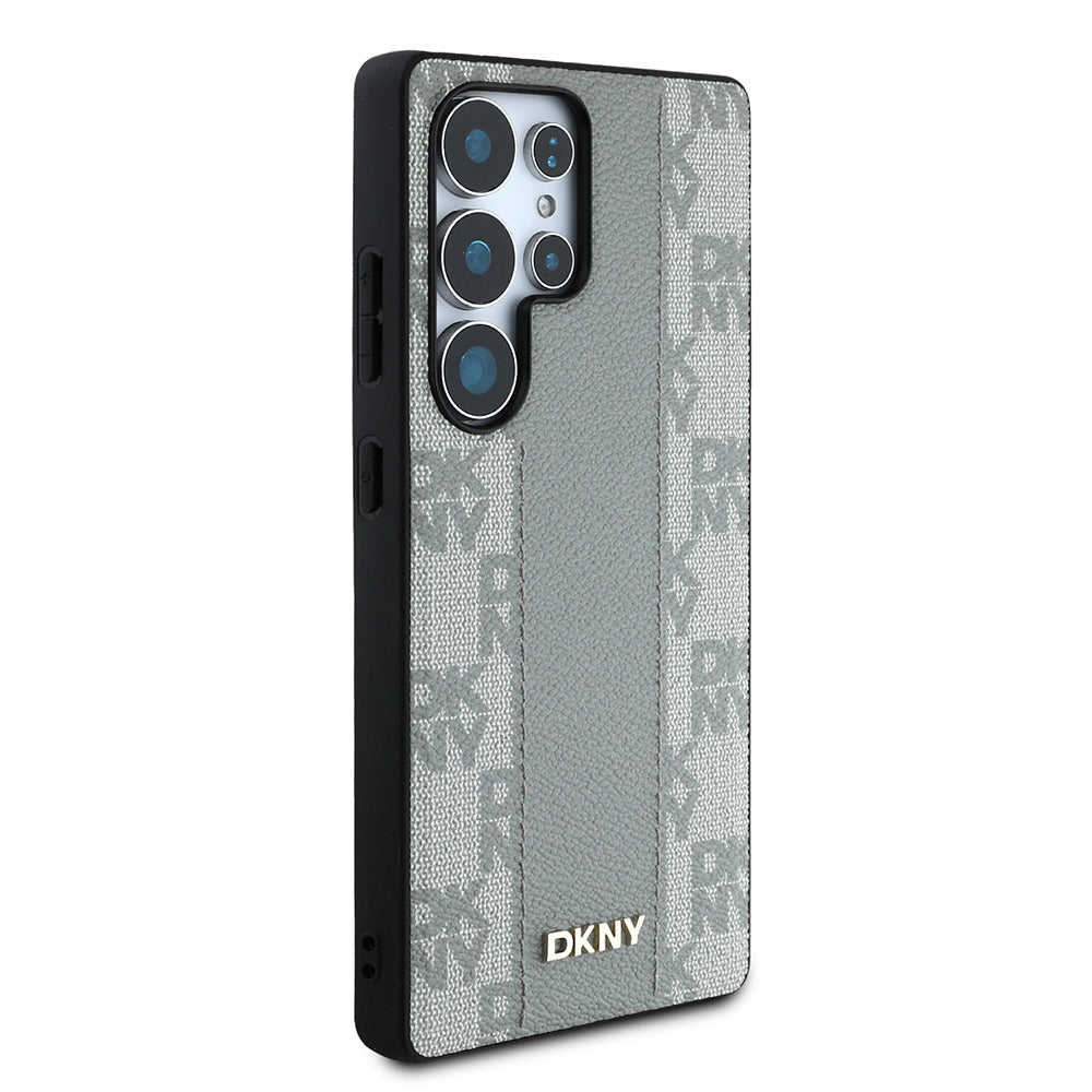 DKNY Galaxy S25 Ultra Orjinal Lisanslı Magsafe 3D Yazılı Checkered Pattern Kılıf
