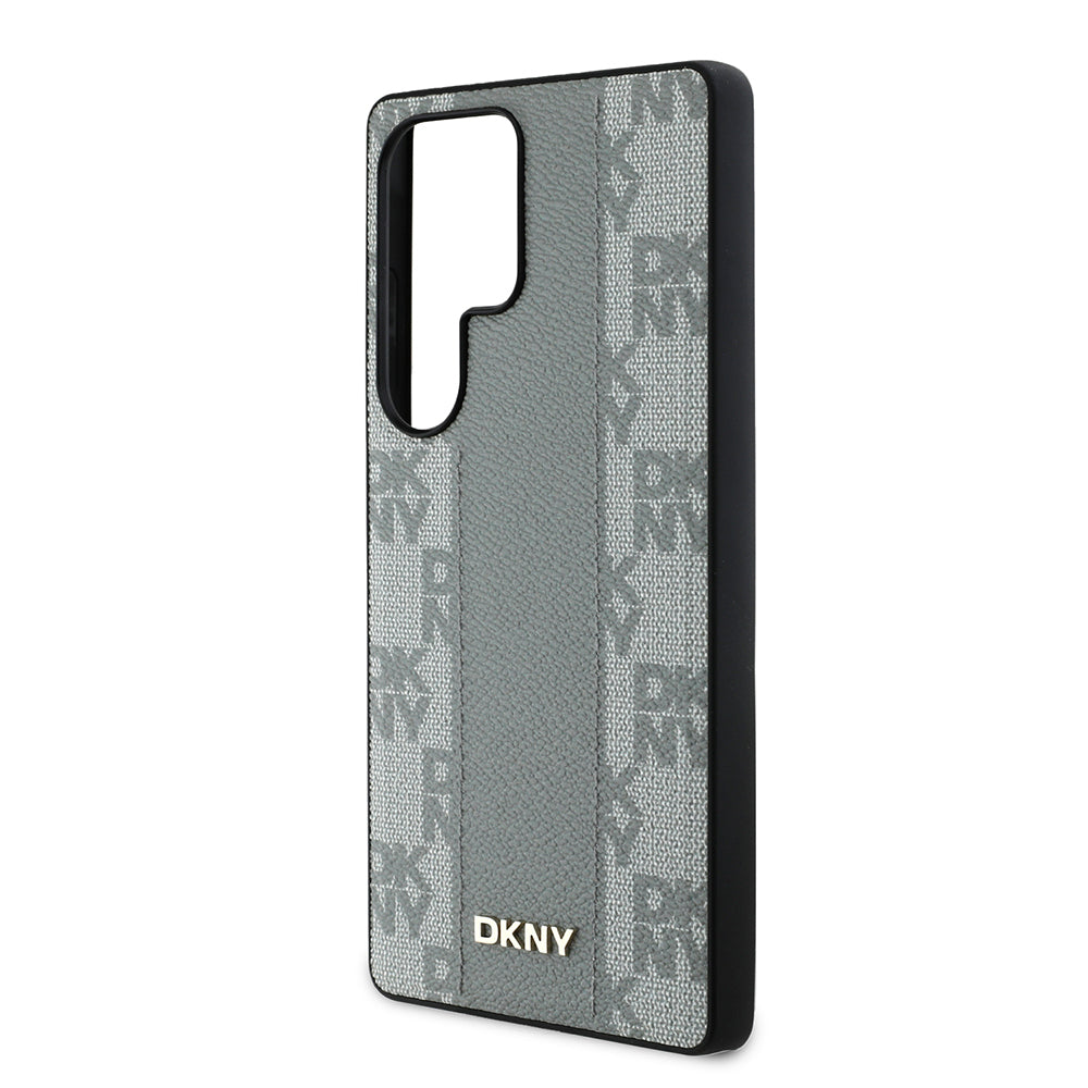 DKNY Galaxy S25 Ultra Orjinal Lisanslı Magsafe 3D Yazılı Checkered Pattern Kılıf