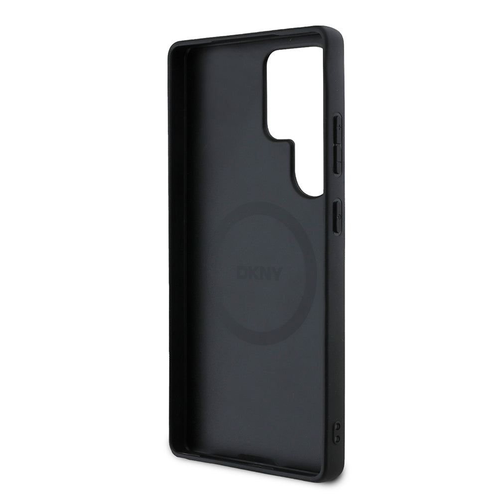 DKNY Galaxy S25 Ultra Orjinal Lisanslı Magsafe 3D Yazılı Checkered Pattern Kılıf