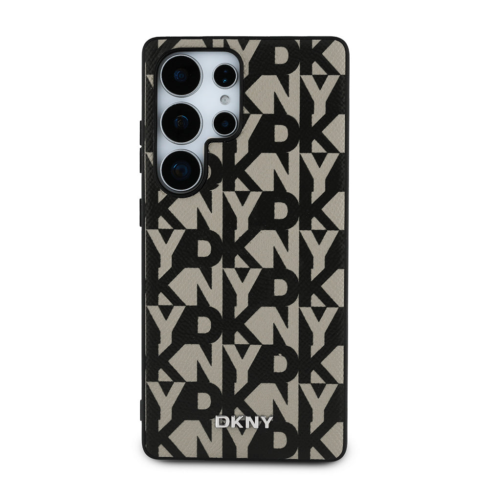 DKNY Galaxy S25 Ultra Orjinal Lisanslı Magsafe 3D Yazılı Grid Pattern Kılıf