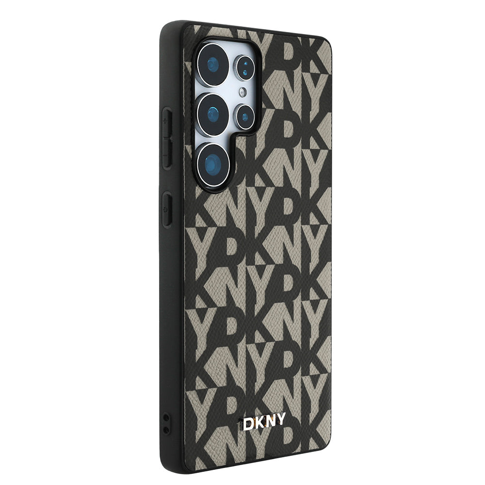 DKNY Galaxy S25 Ultra Orjinal Lisanslı Magsafe 3D Yazılı Grid Pattern Kılıf