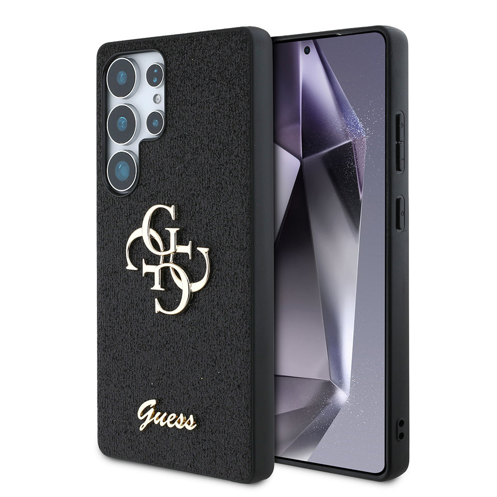 Guess Galaxy S25 Ultra Orjinal Lisanslı 4G Büyük Metal Logolu Glitter Kılıf