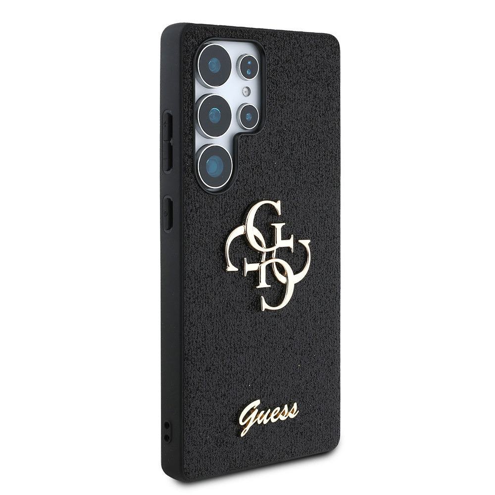 Guess Galaxy S25 Ultra Orjinal Lisanslı 4G Büyük Metal Logolu Glitter Kılıf