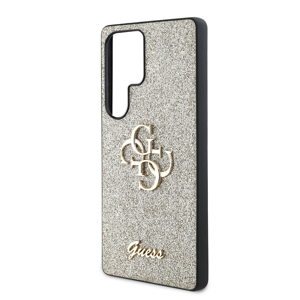 Guess Galaxy S25 Ultra Orjinal Lisanslı 4G Büyük Metal Logolu Glitter Kılıf