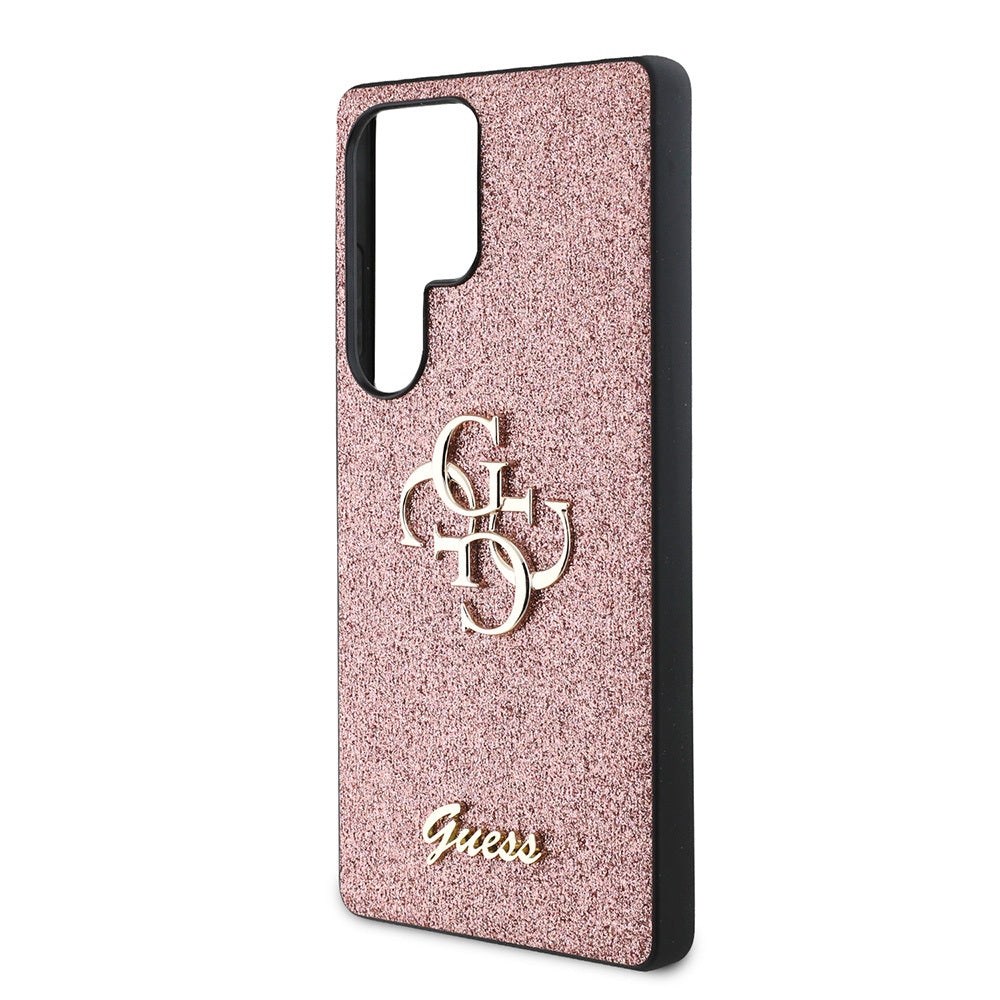Guess Galaxy S25 Ultra Orjinal Lisanslı 4G Büyük Metal Logolu Glitter Kılıf