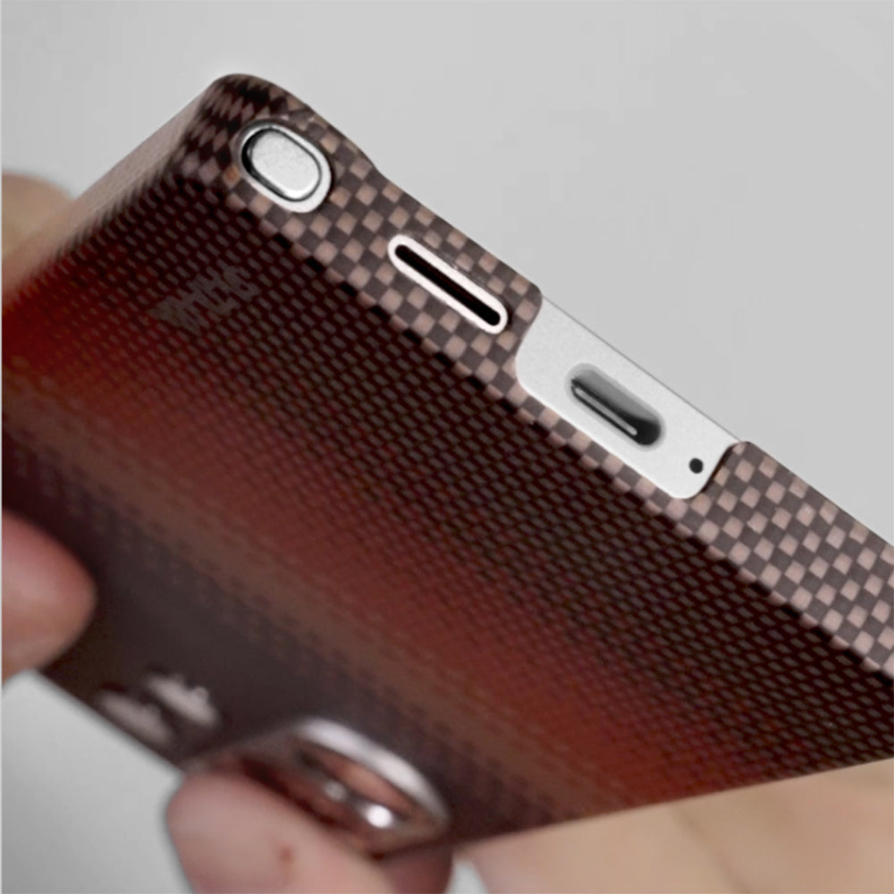 Pitaka Tactile Woven Sunset-Moonrise Serisi Galaxy S25 Ultra Magsafe Aramid Fiber Kılıf