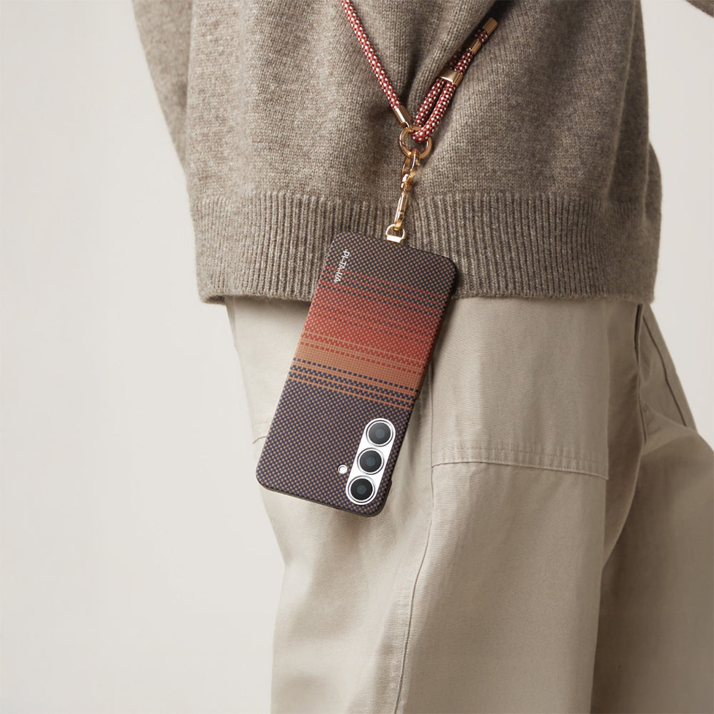 Pitaka Tactile Woven Sunset-Moonrise Serisi Galaxy S25 Ultra Magsafe Aramid Fiber Kılıf