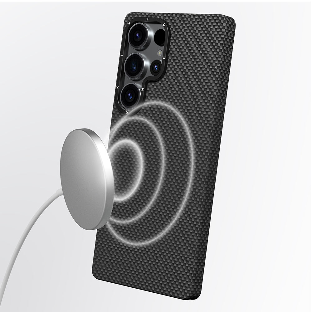 Youngkit 1500D Kevlar Extreme Wing Serisi Galaxy S25 Ultra Magsafe Aramid Fiber Telefon Kılıfı-5