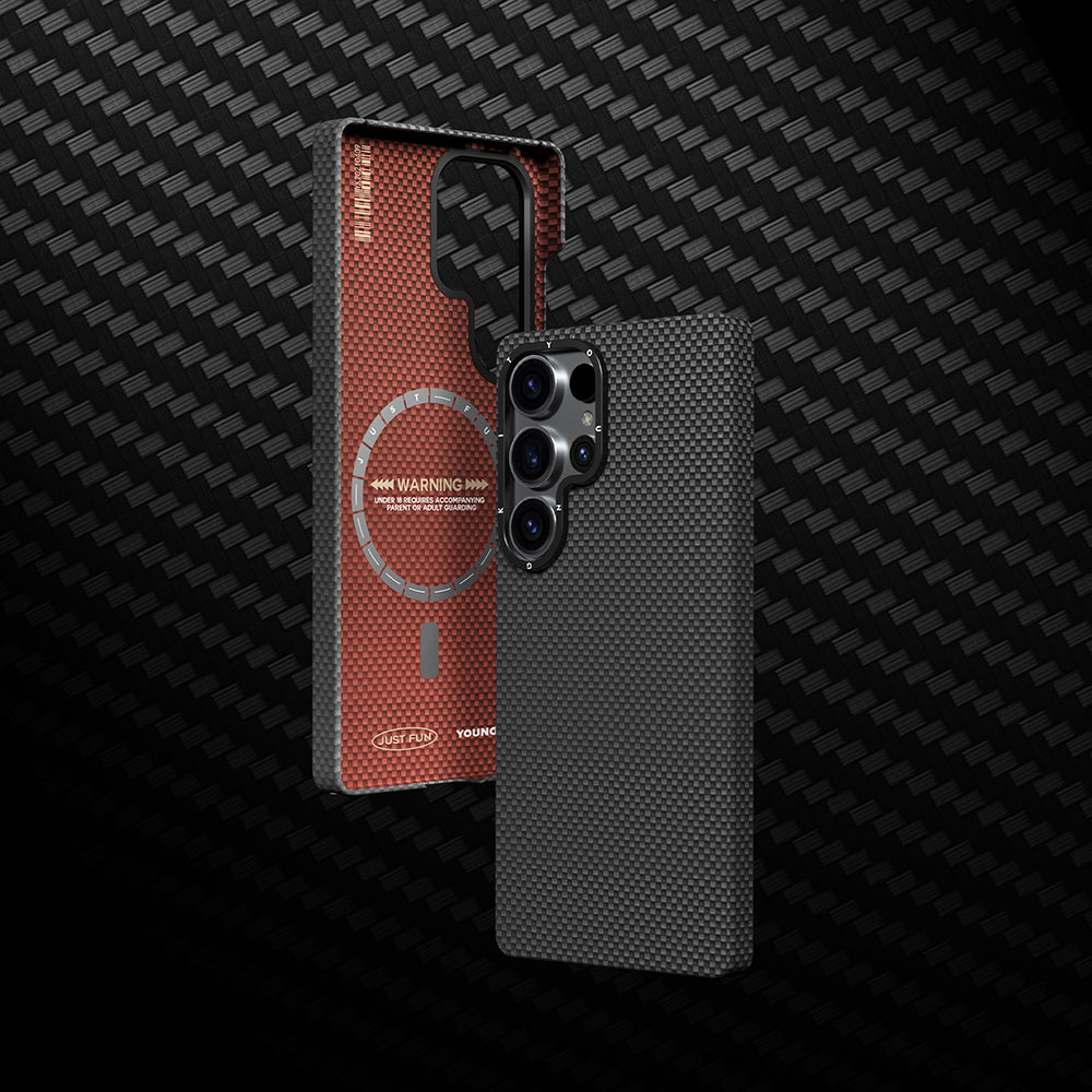 Youngkit 1500D Kevlar Extreme Wing Serisi Galaxy S25 Ultra Magsafe Aramid Fiber Telefon Kılıfı-7