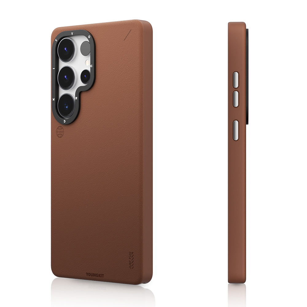 Youngkit Tech Fashion Serisi Galaxy S25 Ultra Magsafe Mat Deri Desenli Telefon Kılıfı-10