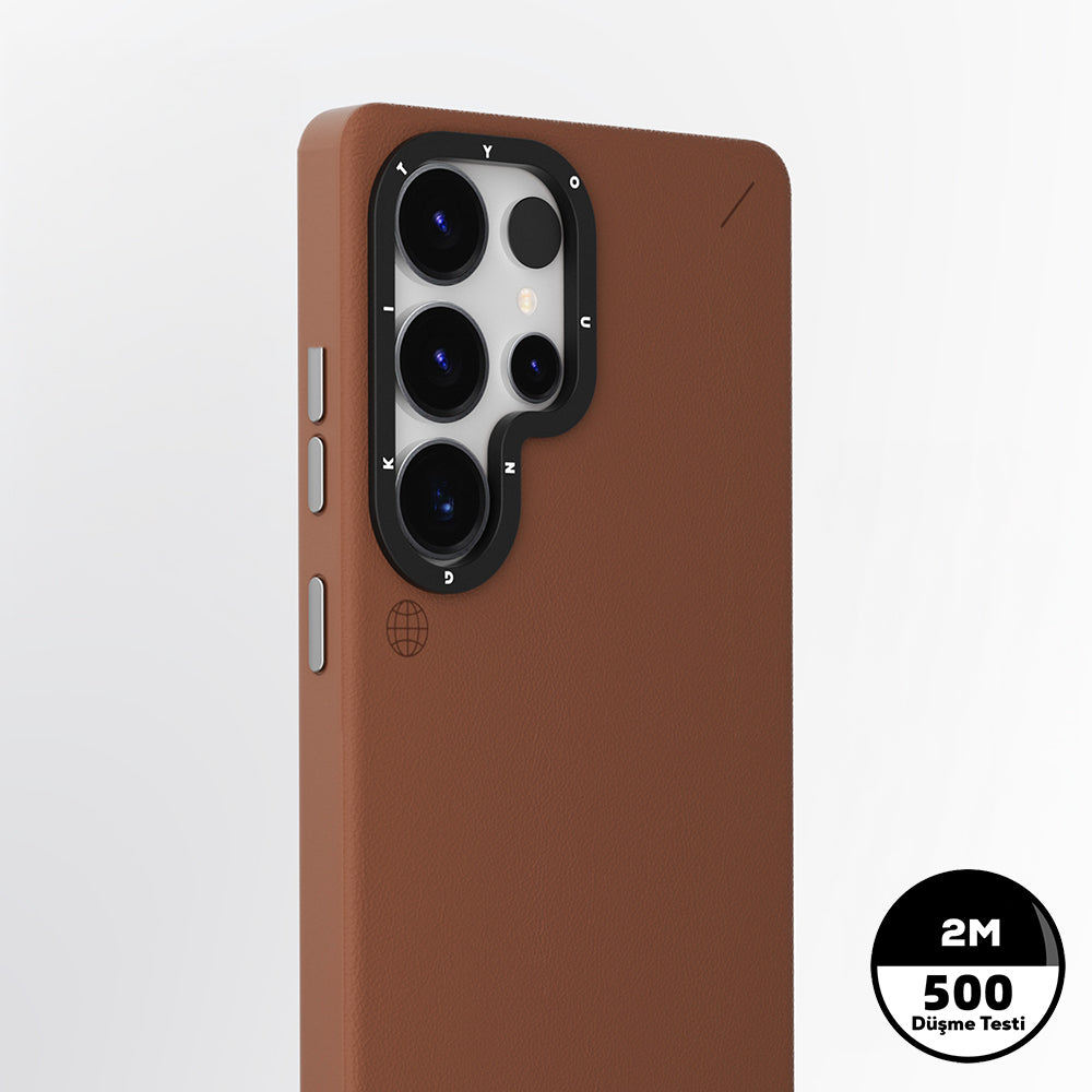 Youngkit Tech Fashion Serisi Galaxy S25 Ultra Magsafe Mat Deri Desenli Telefon Kılıfı-5