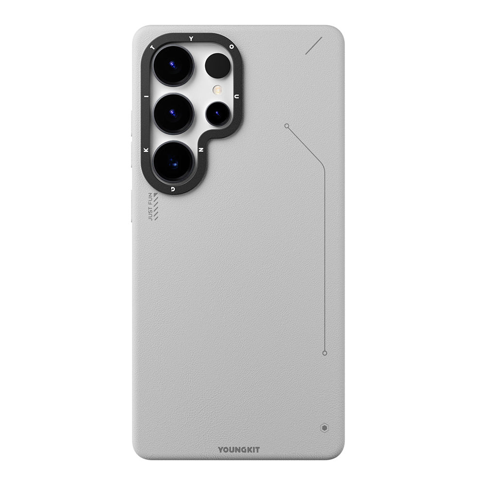 Youngkit Tech Fashion Serisi Galaxy S25 Ultra Magsafe Mat Deri Desenli Telefon Kılıfı-2