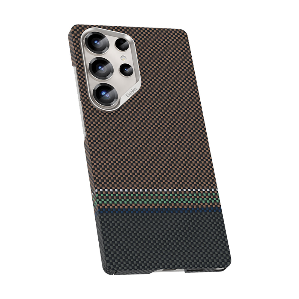 Benks Prestige ArmorAir Galaxy S25 Ultra Karbon Fiber Tasarımlı M-safe Kevlar Kılıf