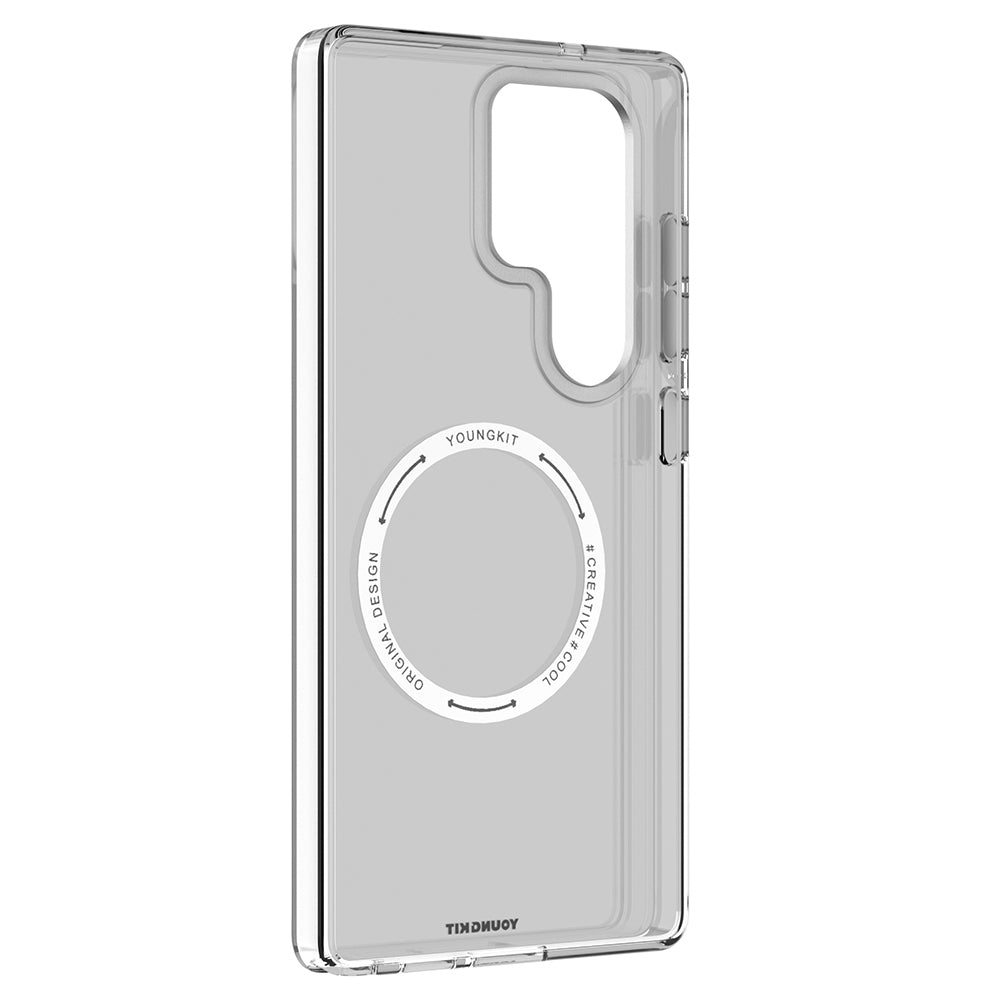 Youngkit Crystal Shield Serisi Galaxy S25 Ultra Kılıf M-safe Şarj Özellikli Şeffaf Kılıf