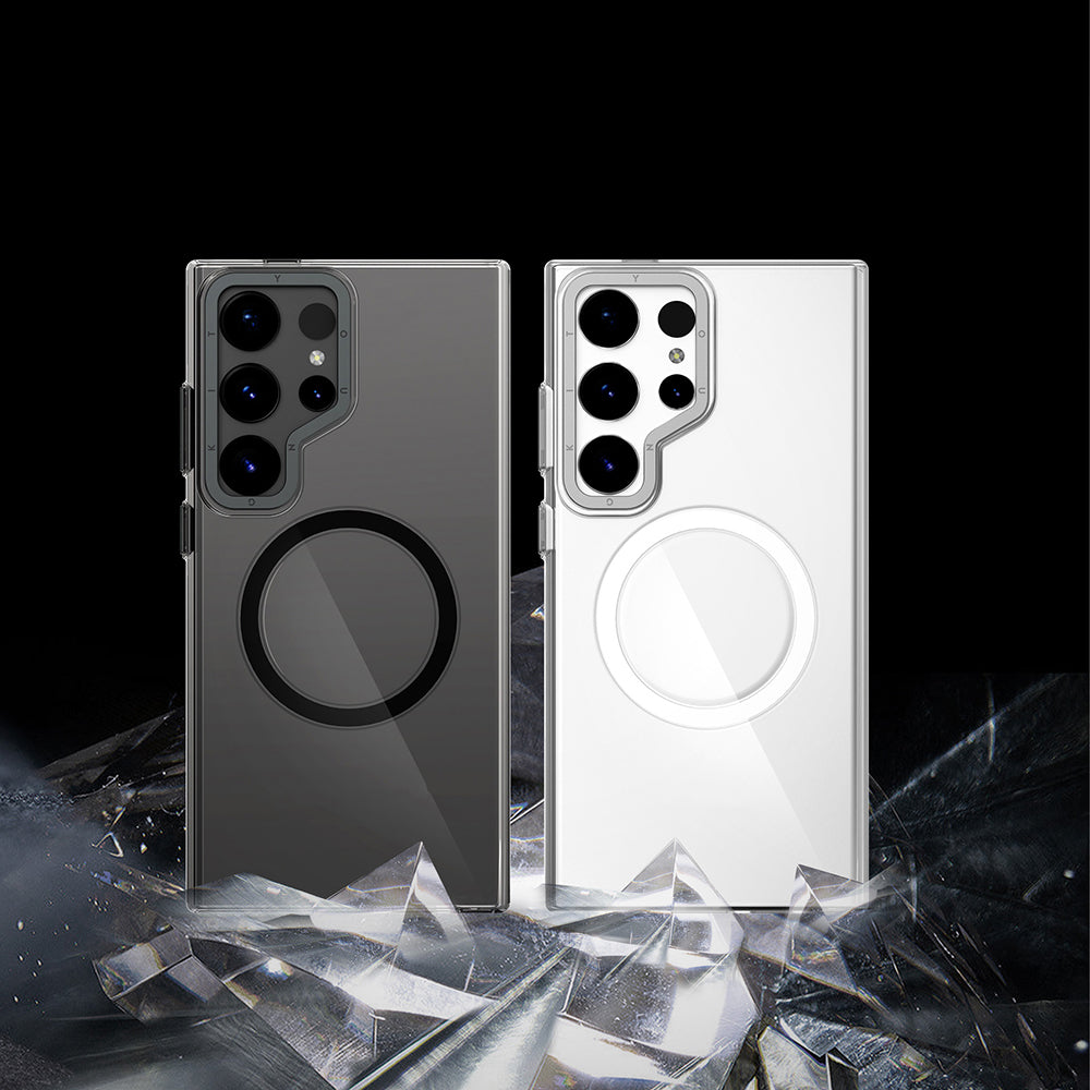 Youngkit Crystal Shield Serisi Galaxy S25 Ultra Kılıf M-safe Şarj Özellikli Şeffaf Kılıf