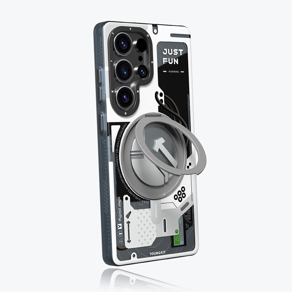 Youngkit 360° Standlı Starship Serisi Galaxy S25 Ultra Magsafe Telefon Kılıfı-3