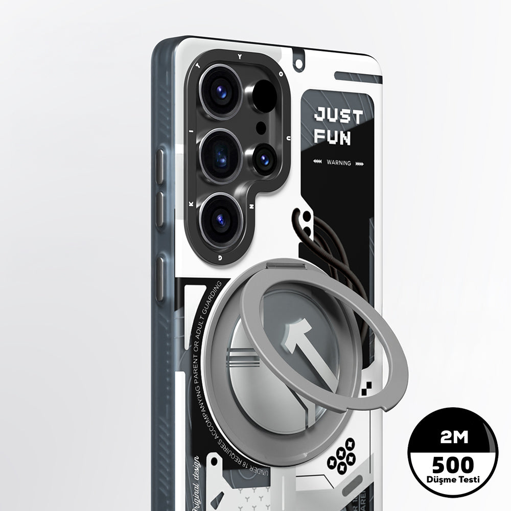 Youngkit 360° Standlı Starship Serisi Galaxy S25 Ultra Magsafe Telefon Kılıfı-4