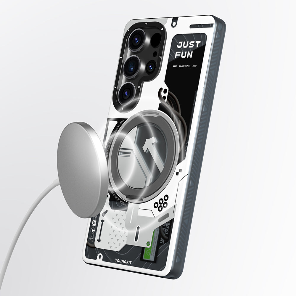 Youngkit 360° Standlı Starship Serisi Galaxy S25 Ultra Magsafe Telefon Kılıfı-5