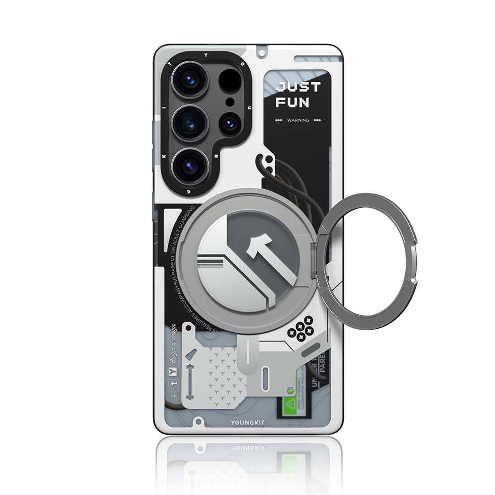 Youngkit 360° Standlı Starship Serisi Galaxy S25 Ultra Magsafe Telefon Kılıfı-2