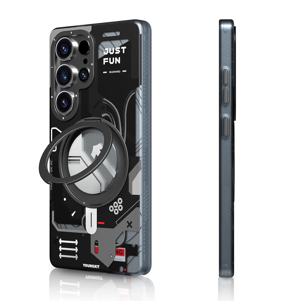 Youngkit 360° Standlı Starship Serisi Galaxy S25 Ultra Magsafe Telefon Kılıfı-7