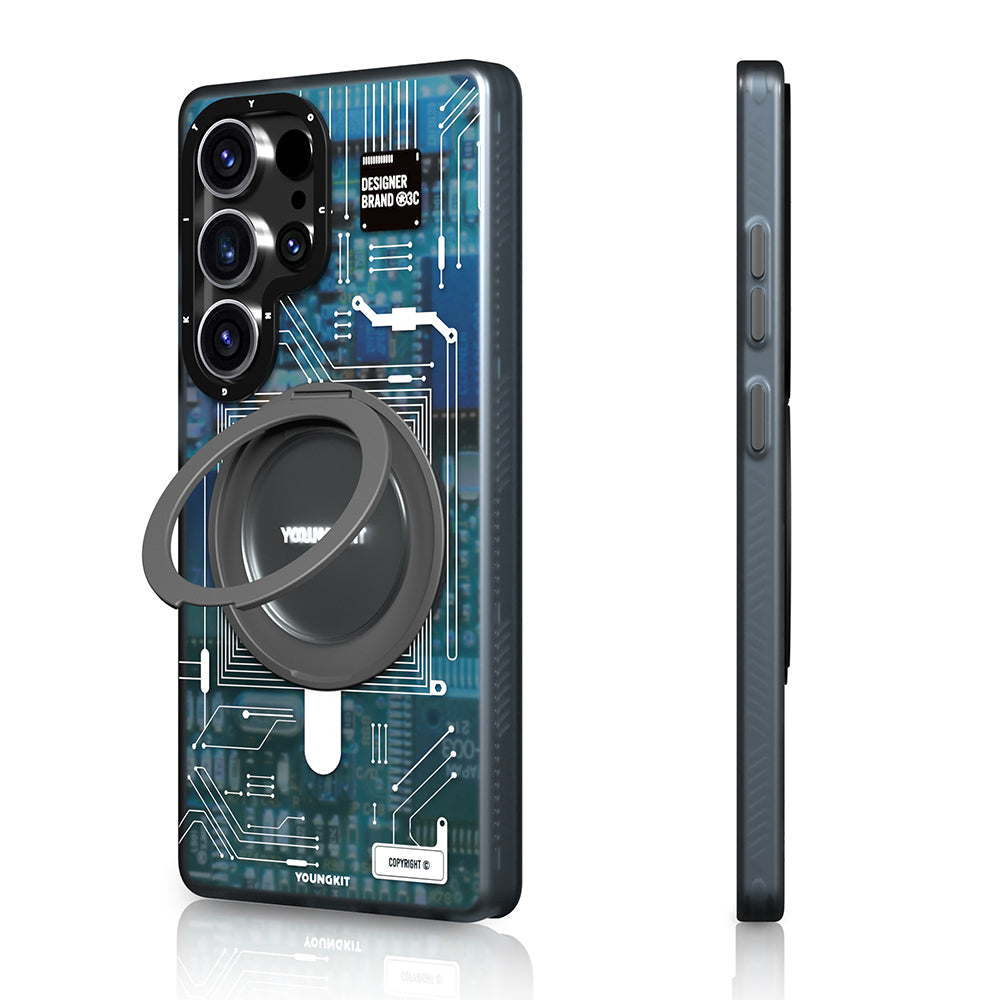 Youngkit 360° Standlı Technology Serisi Galaxy S25 Ultra Magsafe Telefon Kılıfı-2