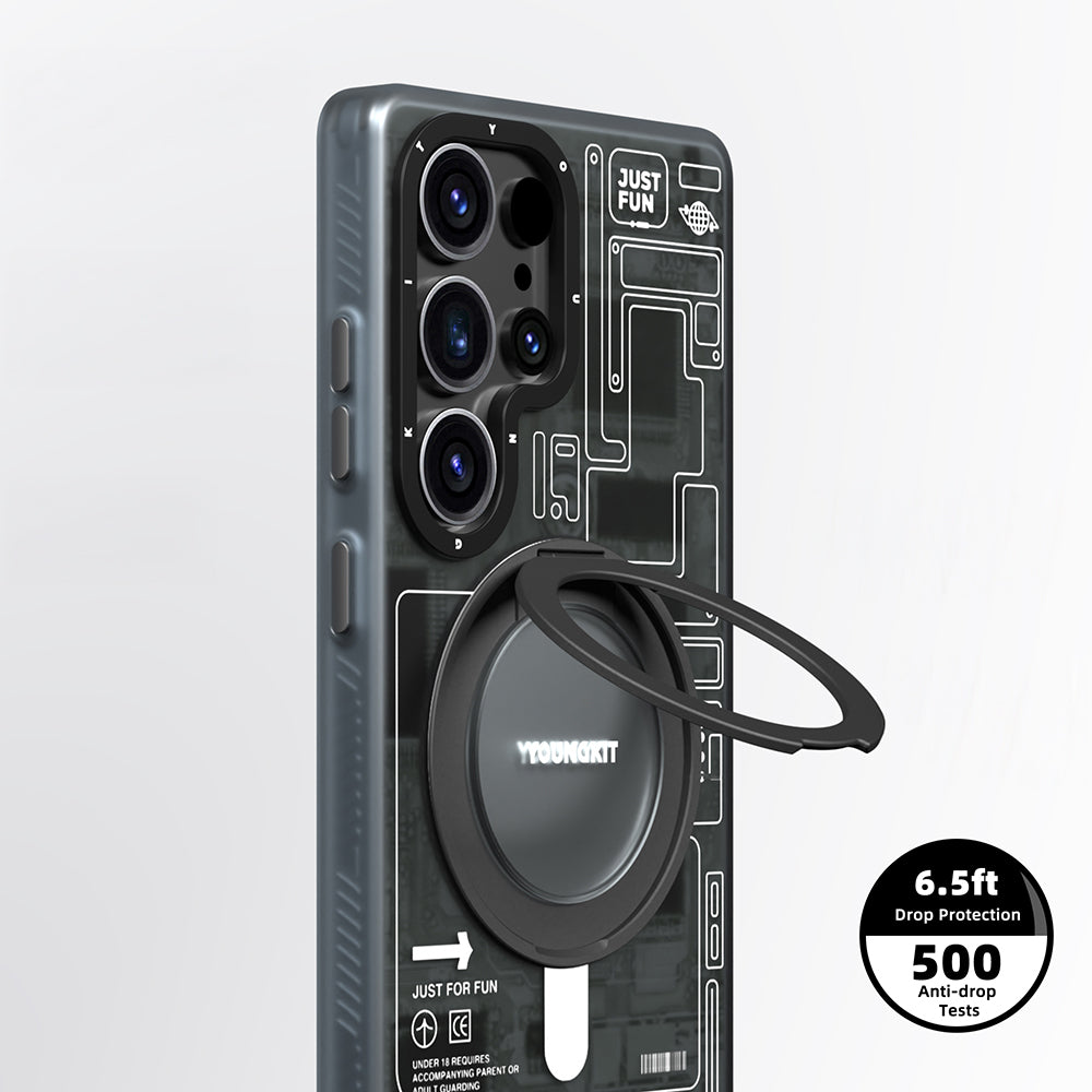 Youngkit 360° Standlı Technology Serisi Galaxy S25 Ultra Magsafe Telefon Kılıfı-8