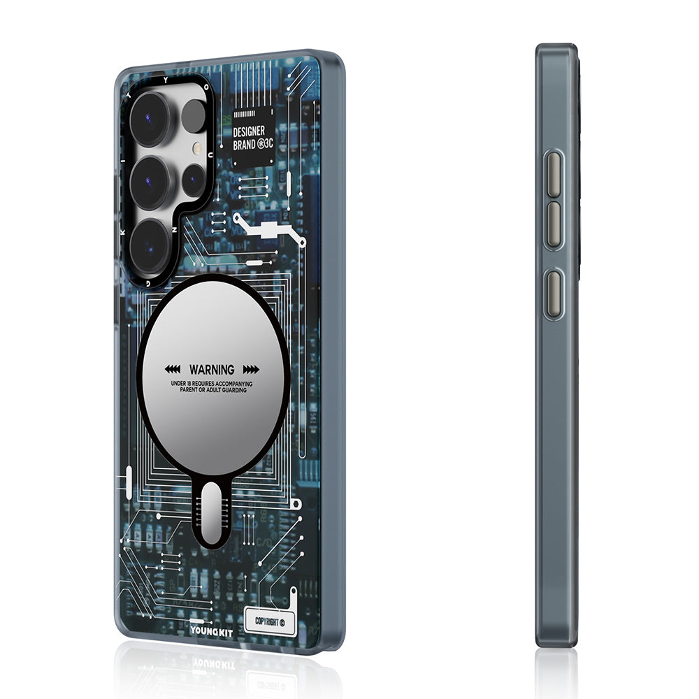 YoungKit Technology Serisi Galaxy S25 Ultra Kılıf M-safe Şarj Özellikli Kılıf