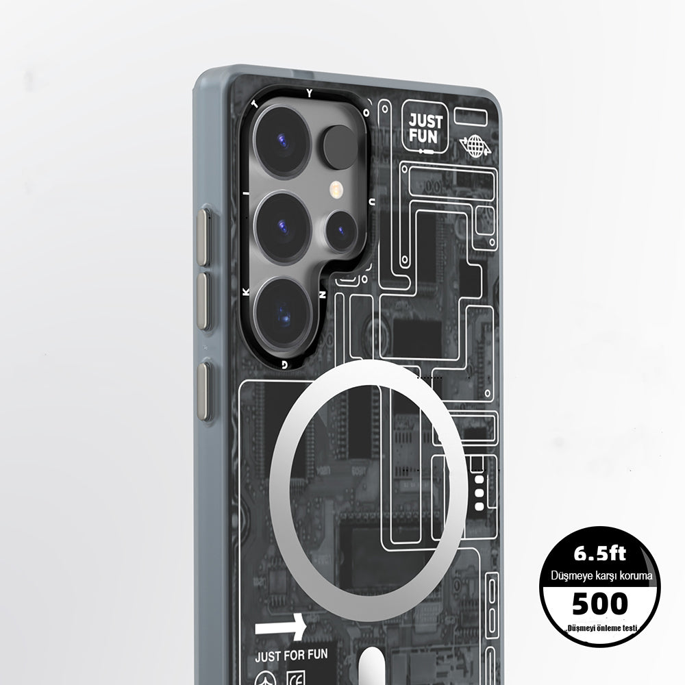 YoungKit Technology Serisi Galaxy S25 Ultra Kılıf M-safe Şarj Özellikli Kılıf