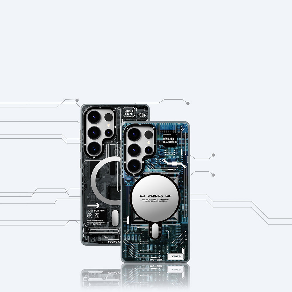 YoungKit Technology Serisi Galaxy S25 Ultra Kılıf M-safe Şarj Özellikli Kılıf