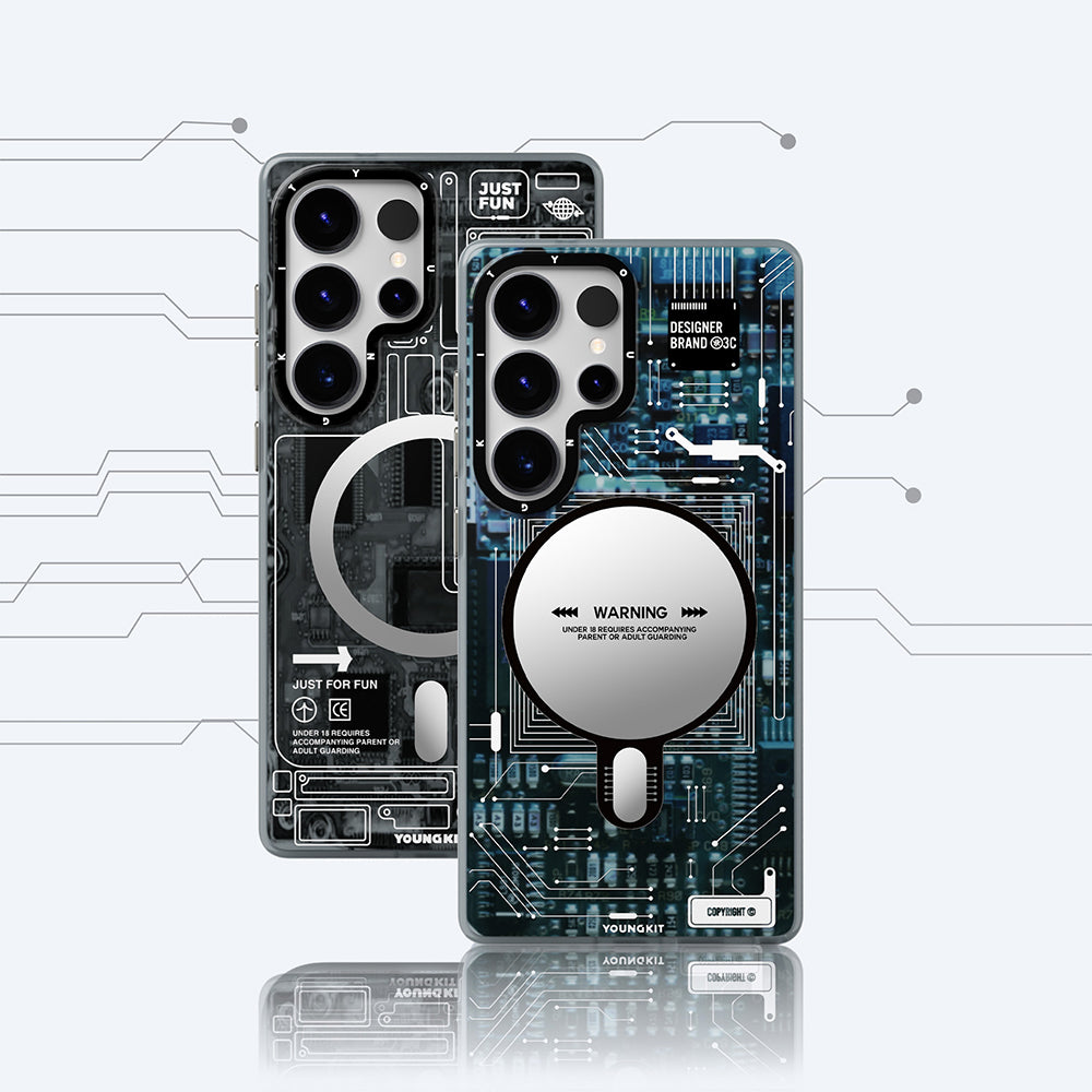 YoungKit Technology Serisi Galaxy S25 Ultra Kılıf M-safe Şarj Özellikli Kılıf