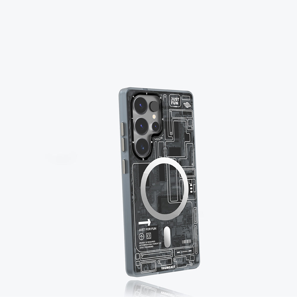 YoungKit Technology Serisi Galaxy S25 Ultra Kılıf M-safe Şarj Özellikli Kılıf