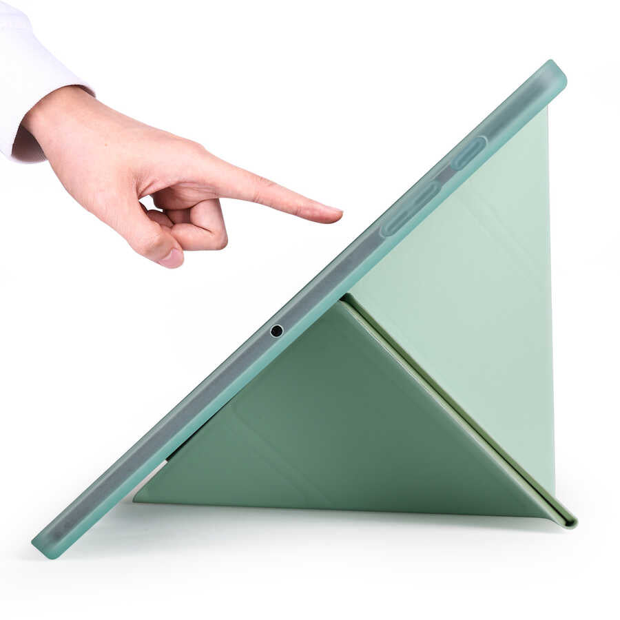 Cepax Foldable Galaxy Tab A7 10.4 T500 2020 Kalem Bölmeli Standlı Tablet Kılıfı - 4