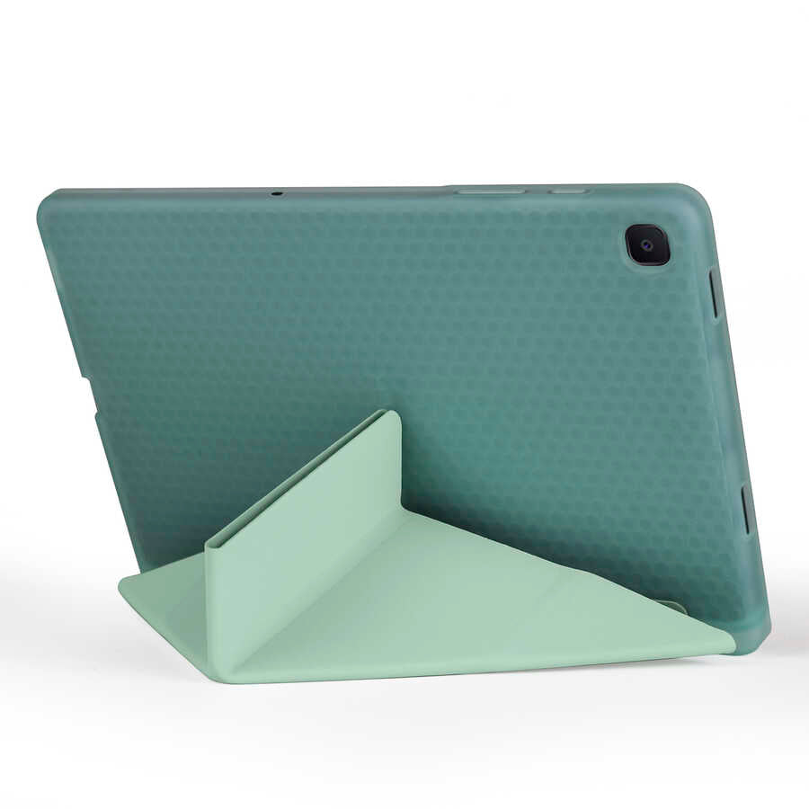 Cepax Foldable Galaxy Tab A7 10.4 T500 2020 Kalem Bölmeli Standlı Tablet Kılıfı - 5