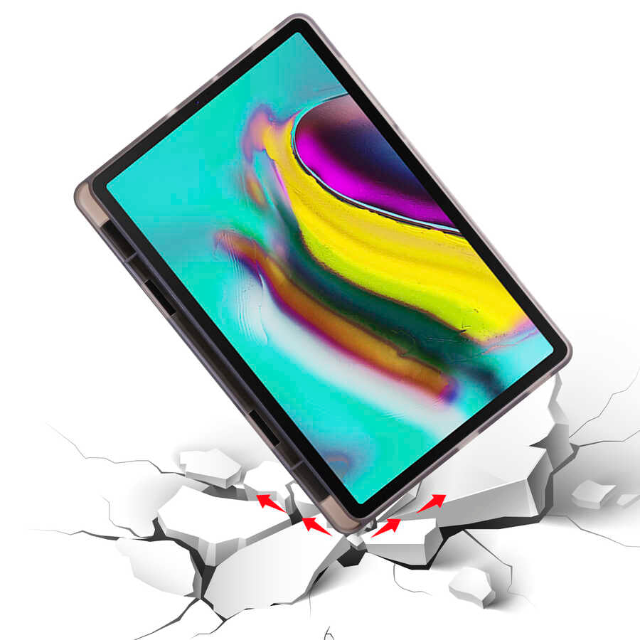 Cepax Foldable Galaxy Tab A7 10.4 T500 2020 Kalem Bölmeli Standlı Tablet Kılıfı - 6
