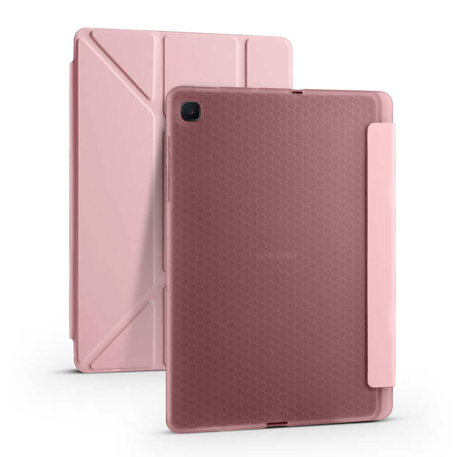 Cepax Foldable Galaxy Tab A7 10.4 T500 2020 Kalem Bölmeli Standlı Tablet Kılıfı - 10